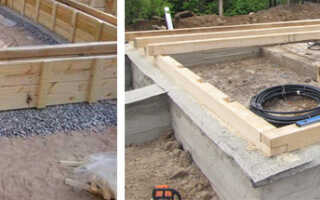 Возведение ленточного основания мелкозаглубленного типа